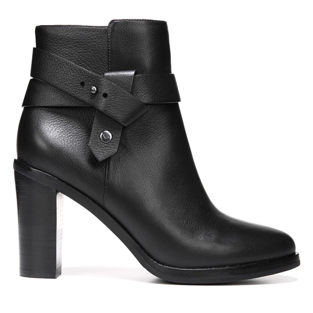 Via Spiga Farrah Black Leather Booties